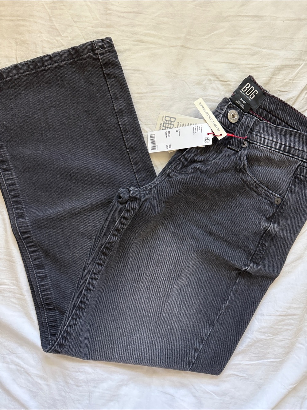 BDG Washed Black High-Rise Straight Jeans